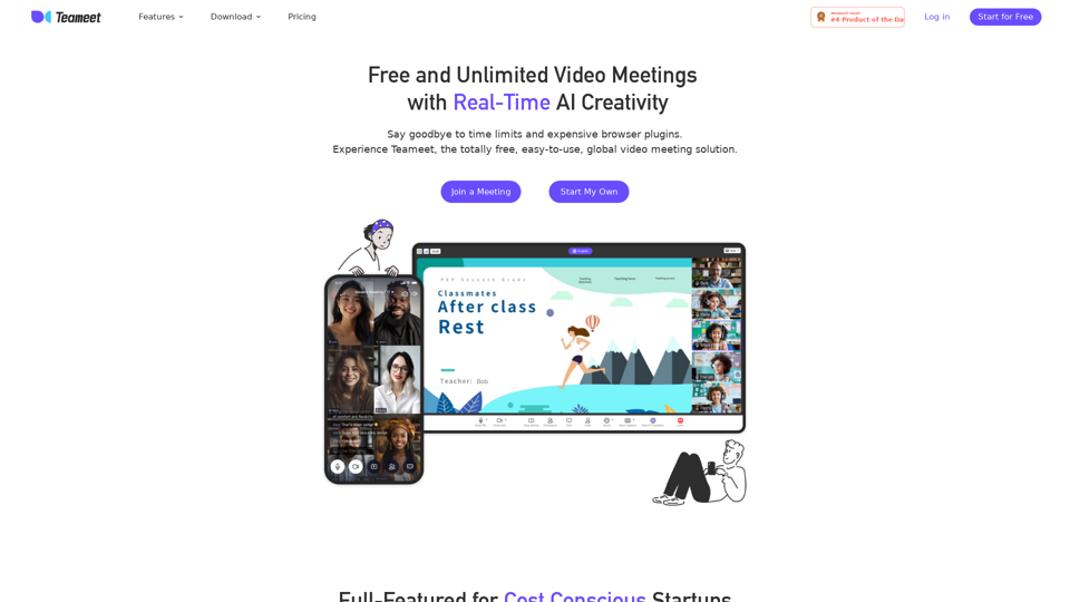 Free Video Meetings｜Teameet