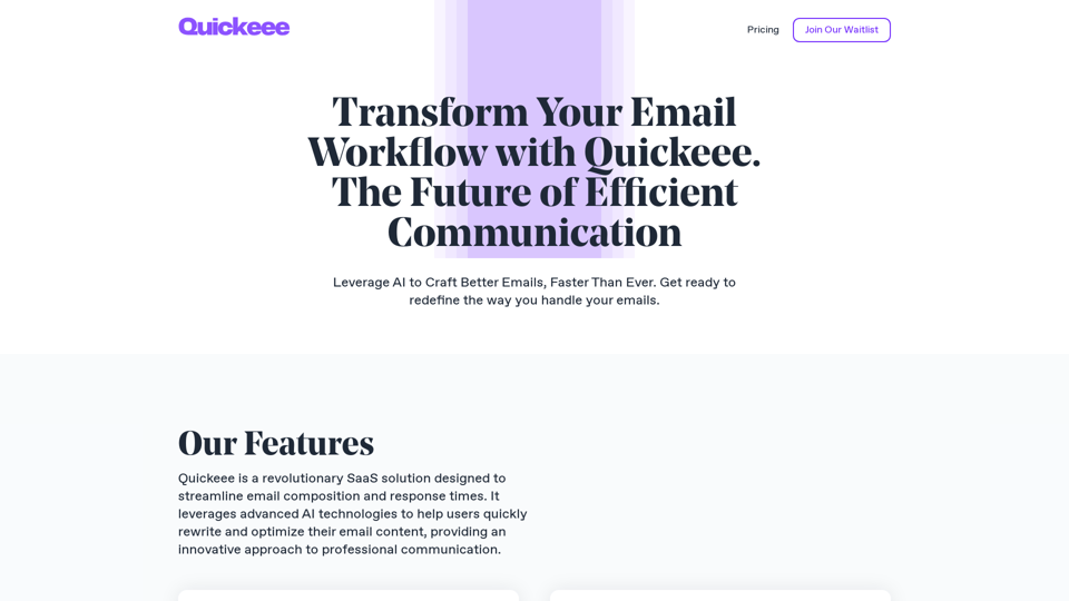 Quickeee - Your All-in-One Platform for Efficient Email Management