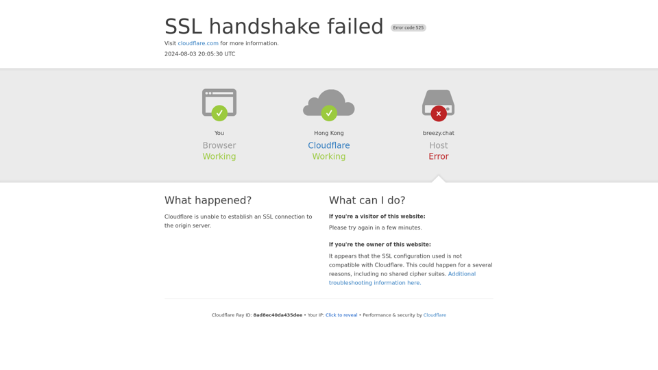 breezy.chat | 525: SSL handshake failed