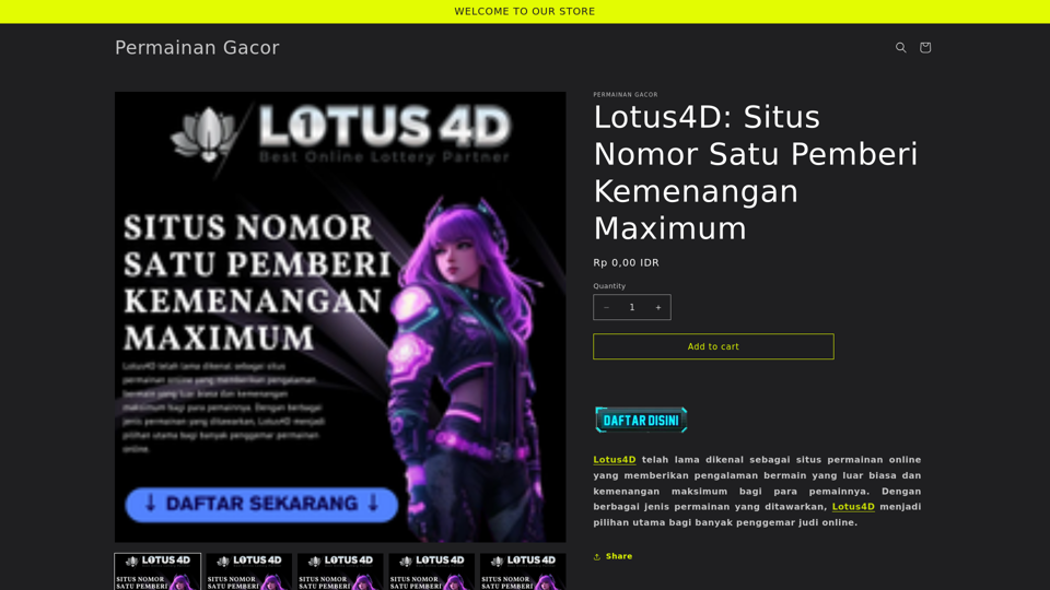 Lotus4D: Situs Nomor Satu Pemberi Kemenangan Maximum