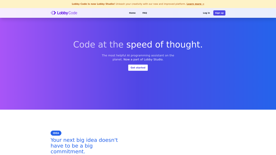 Lobby Code - The Most Helpful Coding Assistant on Earth