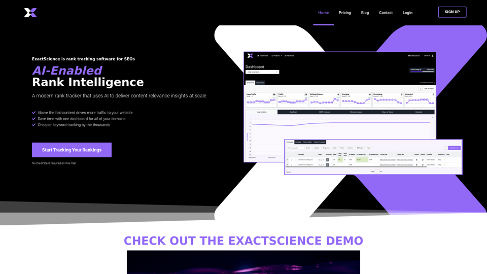 ExactScience - Rank Tracking at Scale - ExactScience