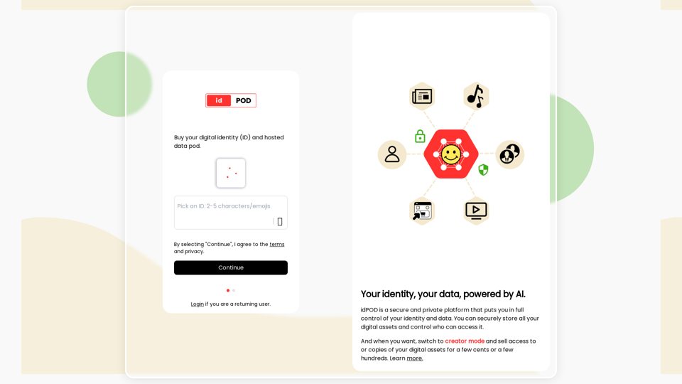 idPOD - Your identity, your data, powered by AI.