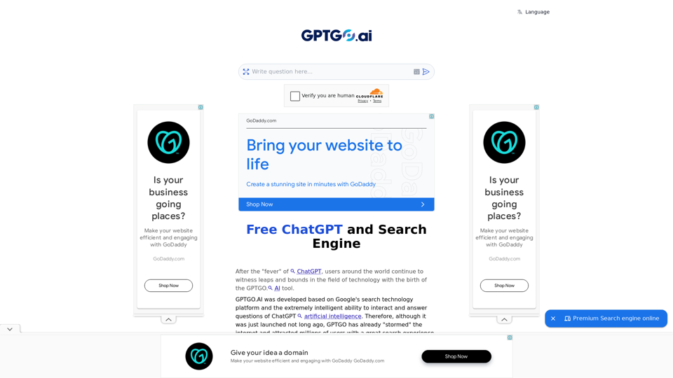 GPTGO - ChatGPT Free combined Search Engine