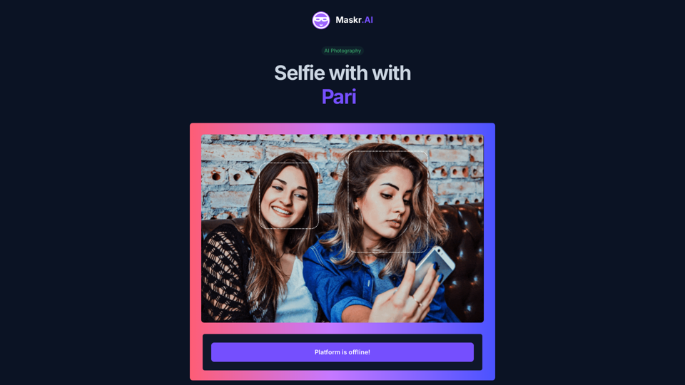 Maskr.AI - Instant famous with our AI generated photos