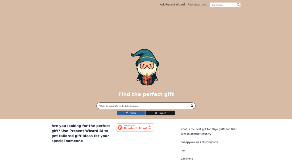 Find the best present for your special someone using AI - PresentWizard