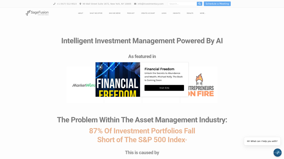 SageFusion | Obtain A Second Opinion On Your Investments - SageFusion Home | Innovative AI-Driven Investment Management & Financial Solutions