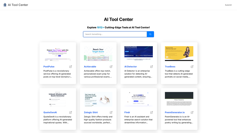 AI Tool Center: Discover the Latest AI Tools |
      AI Tool Center