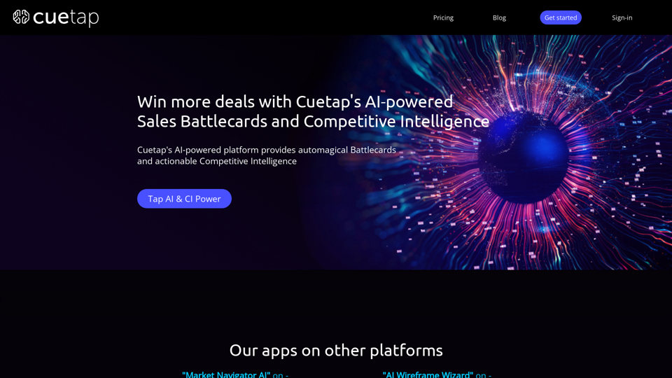 Tap AI & CI Powered Sales Battlecards | CueTap