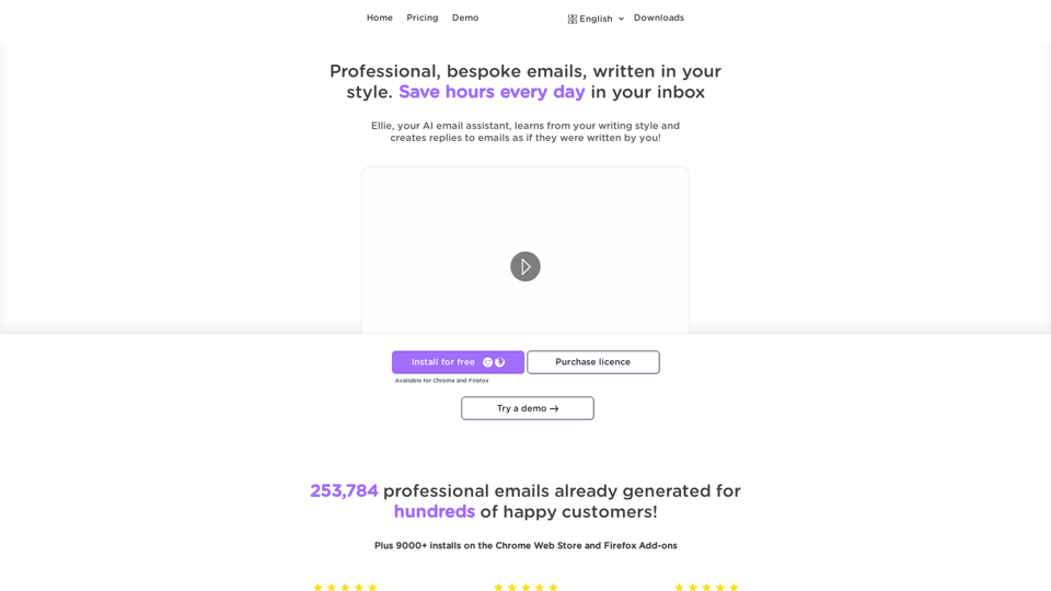 Ellie - Your AI Email Assistant. Sign up today for free!