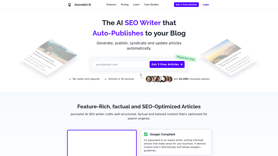 AI Article Writer for SEO | Journalist AI