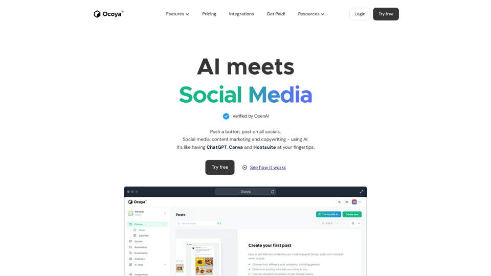 Ocoya: AI Social Media Management