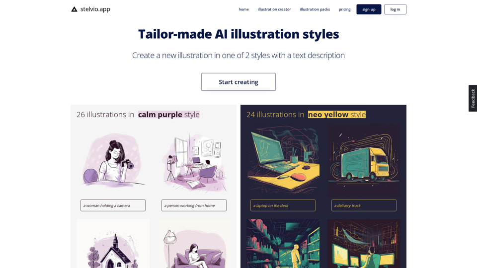 stelvio.app - create stunning illustrations with tailor-made AI styles