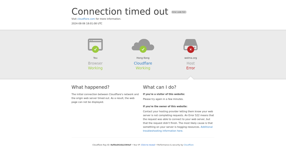 welma.org | 522: Connection timed out