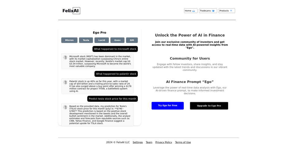 FelixAI-Ego,Investing