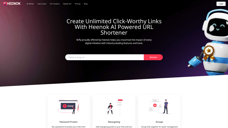 Heenok (Brfly) - AI Powered Unlimited URL Shortener