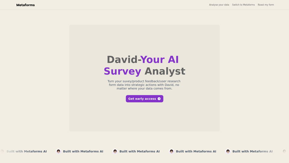 David- your AI survey analyst