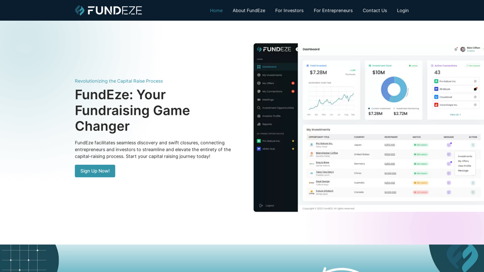 FundEze - Intelligent Investment Platform