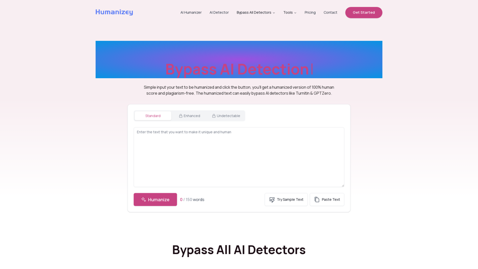 AI Humanizer - Free Humanize AI Text & Bypass AI Detection | Humanizey