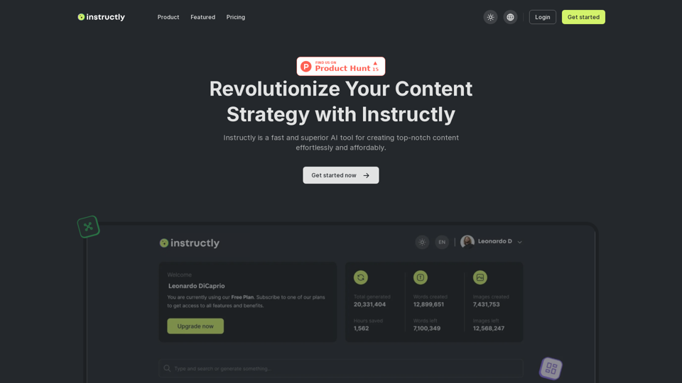 Instructly - #1 AI Writer to build content within minutes