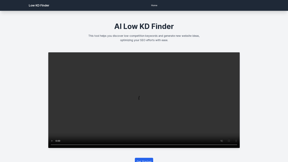 AI Low KD Finder: Discover Low Competition Keywords for Any Website