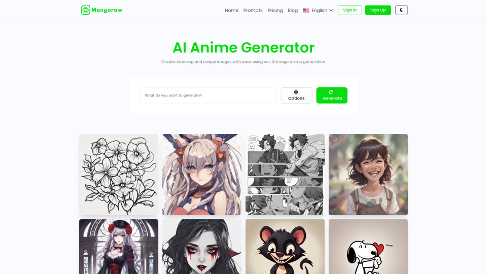 Mangaraw AI — AI Anime Generator