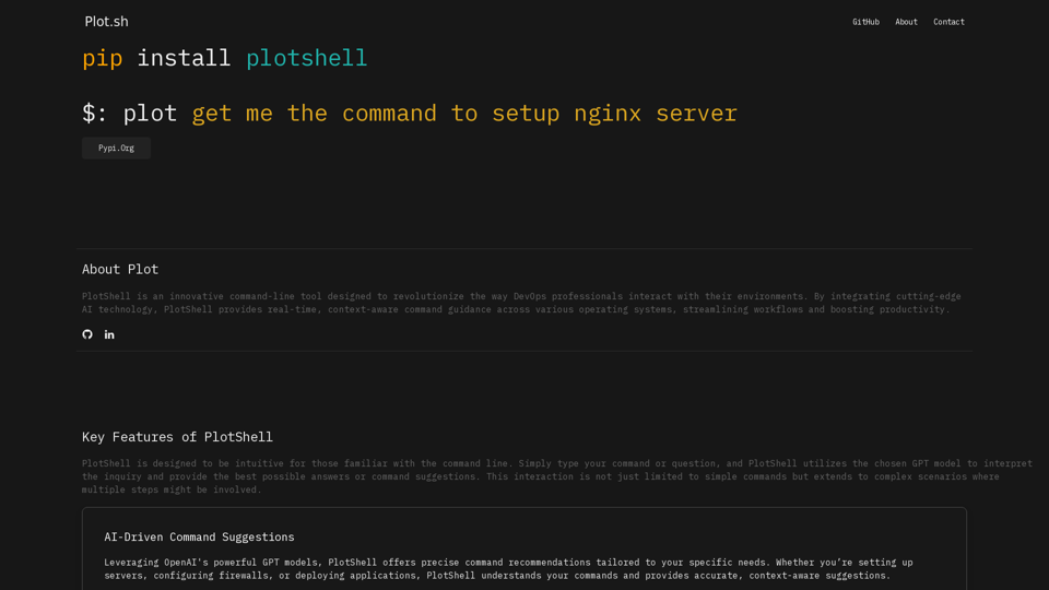 PlotShell: AI-Assisted Command Line Tool for DevOps