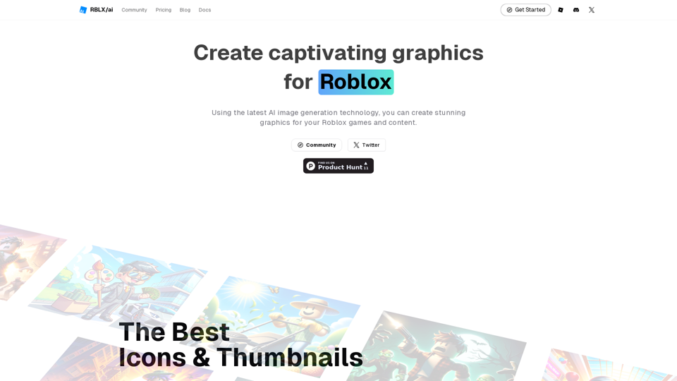 RBLX/ai – Create captivating Graphics for Roblox using AI.