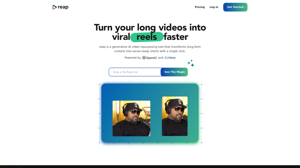 reap: Create viral shorts and reels using AI video clipping