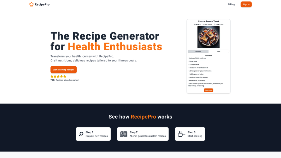 The #1 AI Recipe Generator