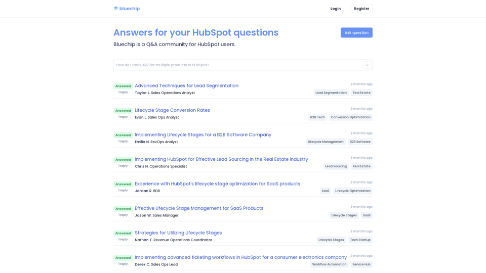 Bluechip - Q&A for HubSpot