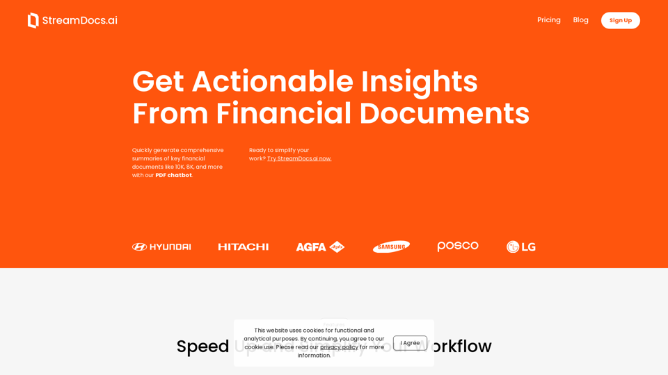 Your AI Chatbot for Financial Documents | StreamDocs.ai