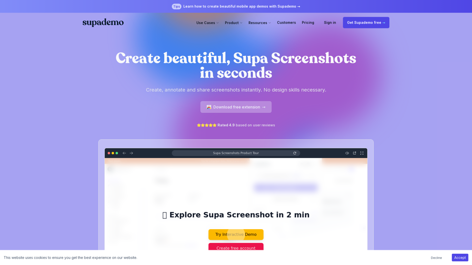 Create and share beautiful screenshots in seconds