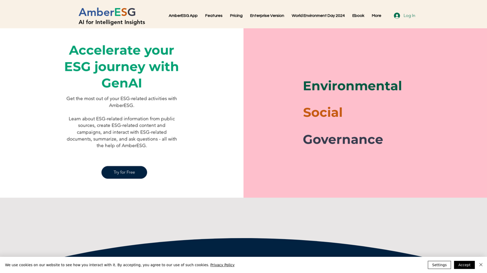 AmberESG | GenAI for Sustainability Professionals