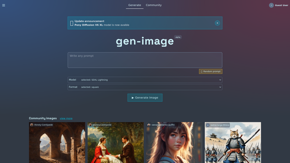Gen-Image | Machine learning generated images
