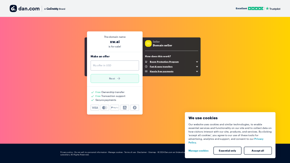 The domain name xw.ai is for sale